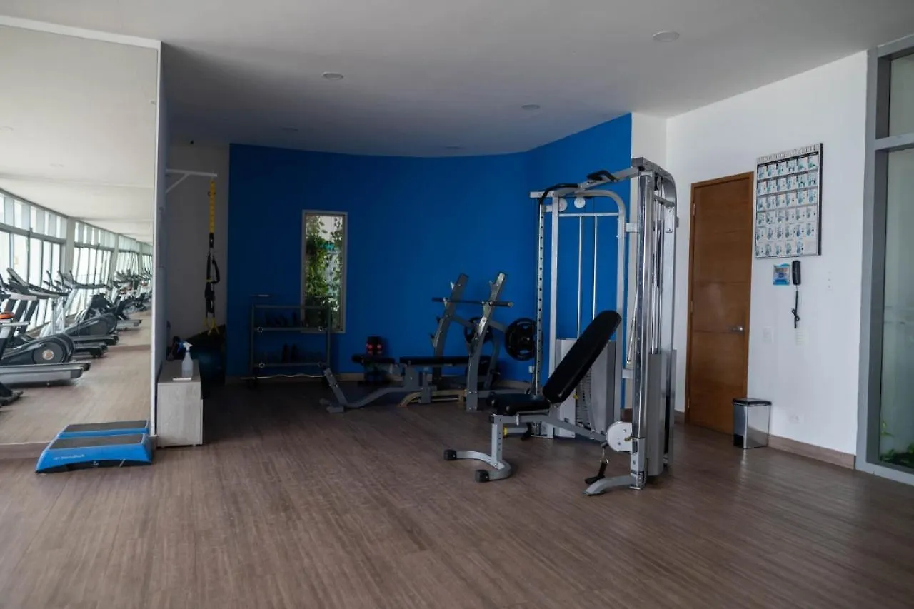 Cartagena Amazing Beachfront! 5M Wall City, Infinitypool,Gym 아파트
