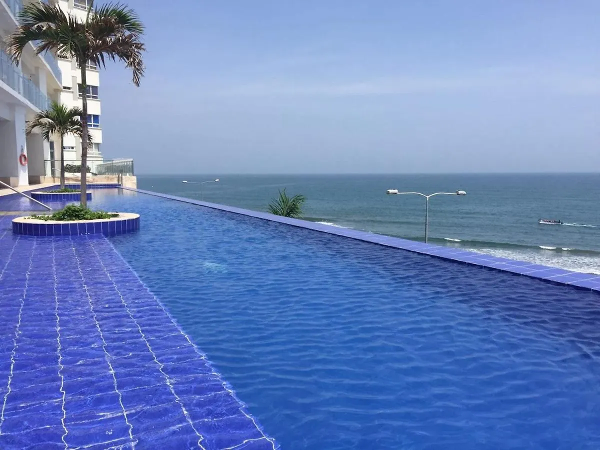 Cartagena Amazing Beachfront! 5M Wall City, Infinitypool,Gym 아파트 콜롬비아